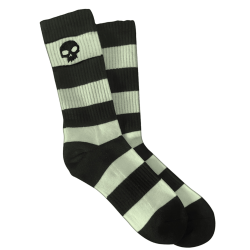 Chaussettes Skate Zero Single Skull Embroidered Glow Stripe