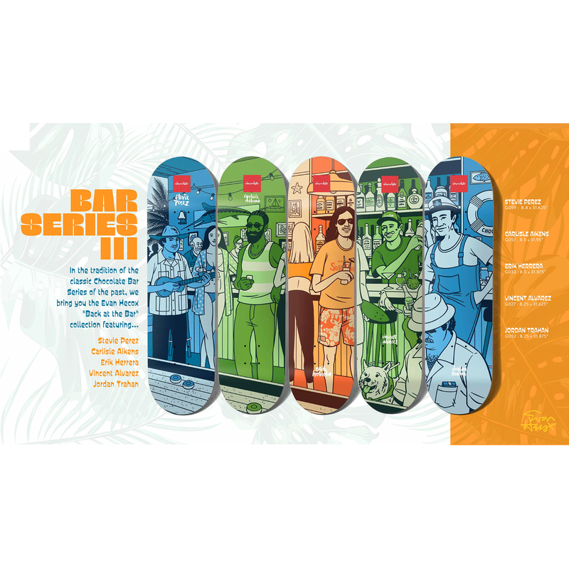 Pack 5 Planches de Skate Chocolate Bar Series III