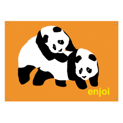 ENJOI BANNER PIGGYBACK PANDA