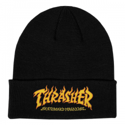 THRASHER BEANIE FIRE LOGO...