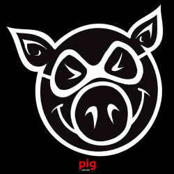 PIG BANNER HEAD 86 X 86 CM