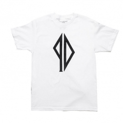 PISSDRUNX T-SHIRT LOGO WHT