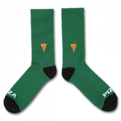 PIZZA SOCKS EMOJI GREEN