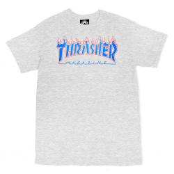 THRASHER T-SHIRT FLAME ASH...