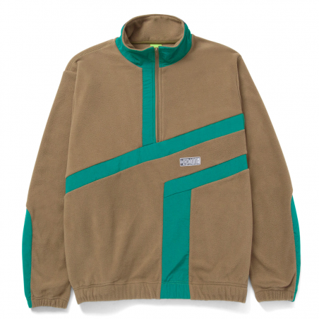 Sweat Huf Range Quarter Zip Polar Fleece Olive