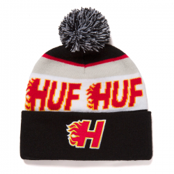 HUF BEANIE ENFORCER POM BLACK