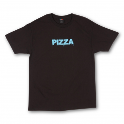 PIZZA T-SHIRT STENCIL BLACK