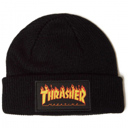 THRASHER BEANIE FLAME LOGO...