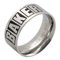 BAKER BAGUE BRAND LOGO SILVER