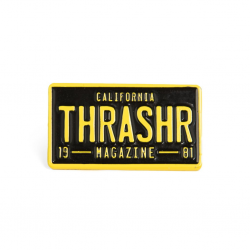 THRASHER PIN LICENSE PLATE