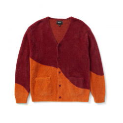 HUF PULL MERGED CARDIGAN BERRY