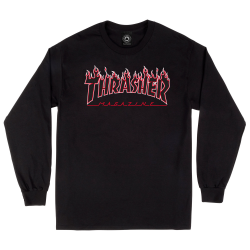 THRASHER T-SHIRT FLAME LOGO...