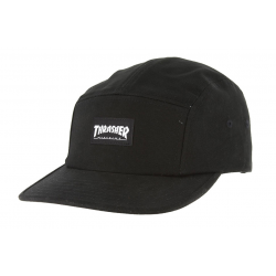 THRASHER CAP 5 PANEL BLACK