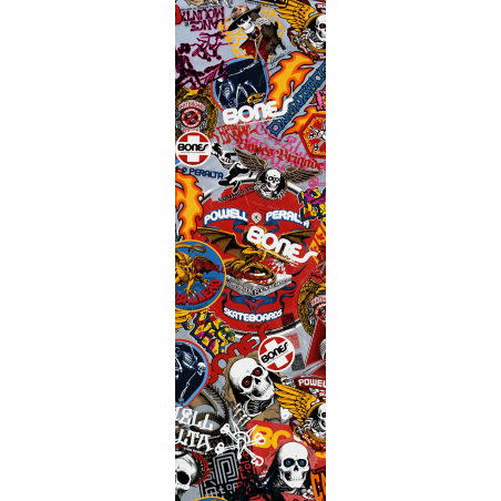 POWELL PERALTA GRIP PLAQUE OG STICKERS WHITE 9 X33